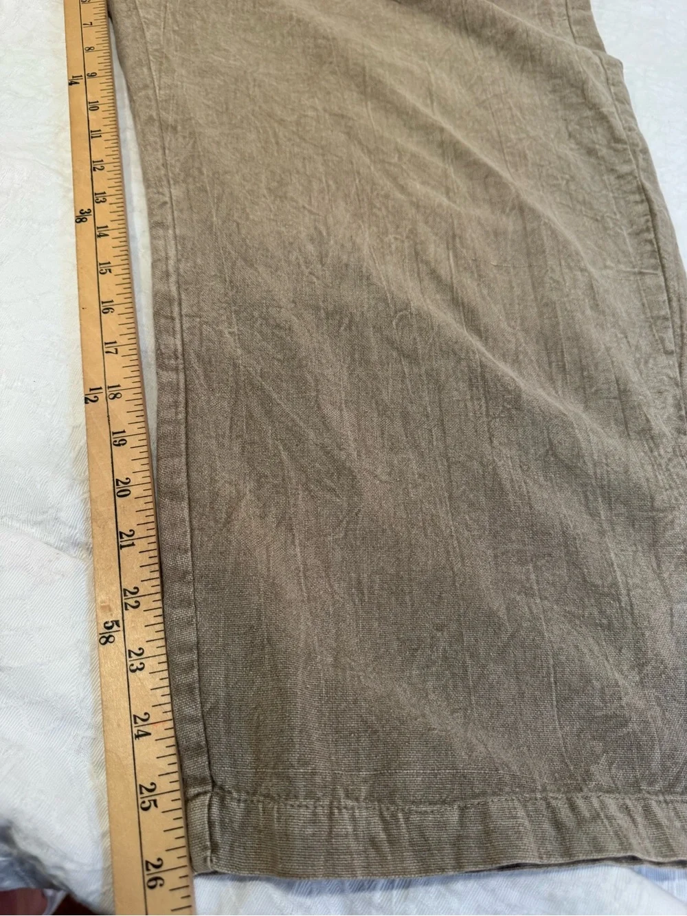 Sacred Threads Pants Womens 2X Brown Cotton Pull On Boho Lagenlook Wide Leg